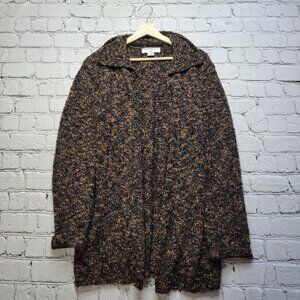 Real Clothes Wool Blend Brown Blended Color Open Cardigan‎ Sweater Size L